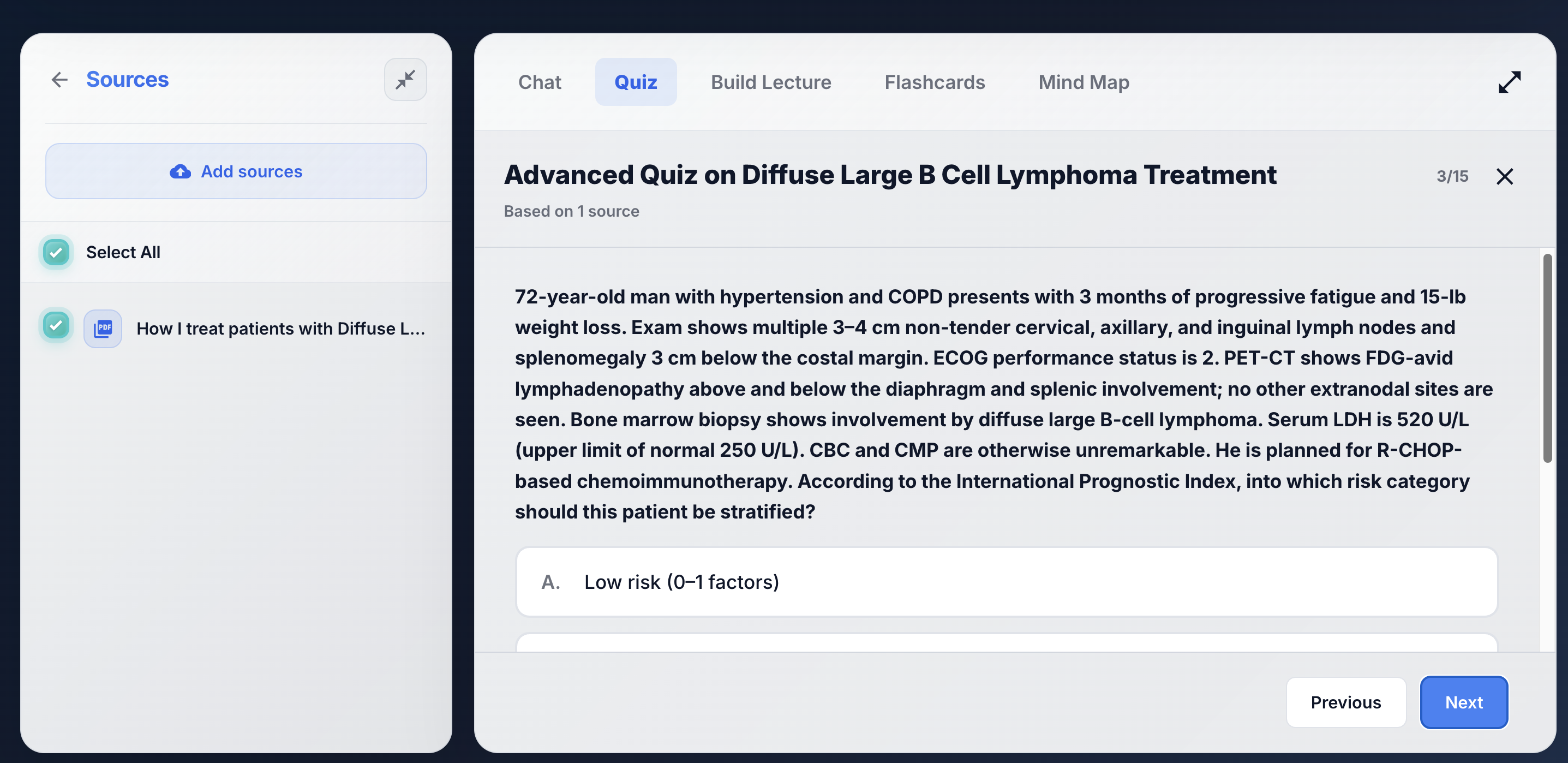 Learning Hub — MeducationAI product screenshot and feature preview